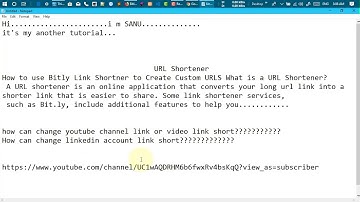 How to use Bitly Link Shortener to Create Custom URLS