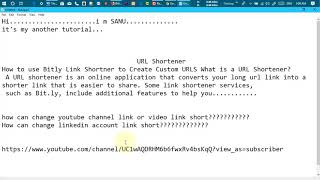 How To Use Bitly Link Shortener To Create Custom Urls Youtube