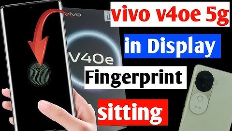 Vivo v40 5g fingerprint screen lock | fingerprint lock setting in Vivo v40 5g | display fingerprint