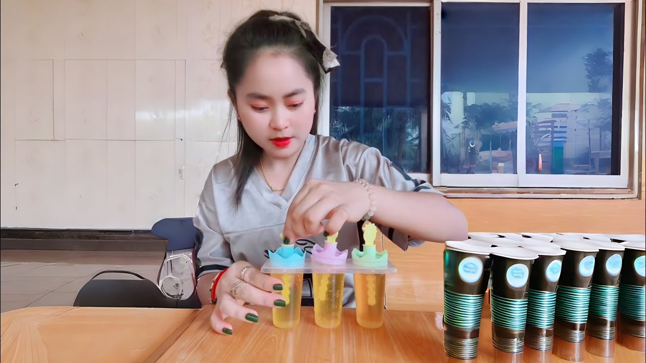 ធ្វេីការ៉េម3រសជាតិឆ្ងាញ់ៗណាស់😋😋😋