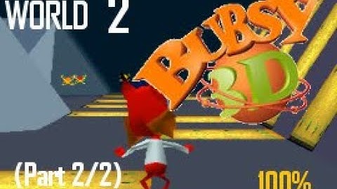 Bubsy 3D: Furbitten Planet - World 2 (Part 2, 100%) - PSX Playthrough