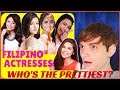 Filipino Actresses - WHO'S THE PRETTIEST? Foreigner reacts to Filipino Celebrities | VLOG 3