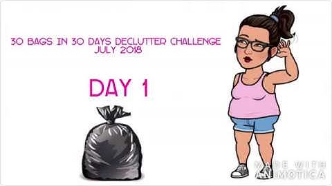 30 Bags In 30 Days Declutter Challenge || July 2018 || Day 1 || Bathroom and Makeup