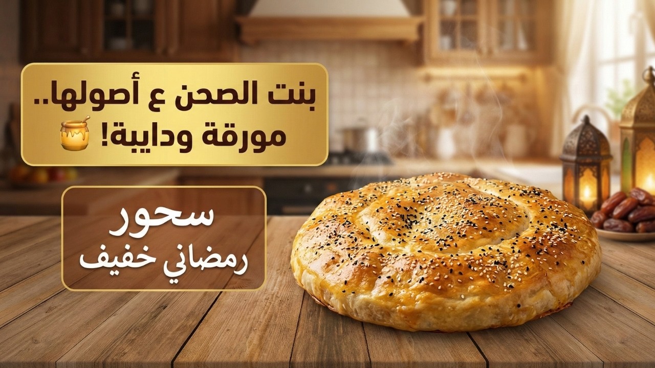 وصفة بنت الصحن لسحور رمضان 🕌 مورقة وطرية زي القطن 🥞 أنجح عجينة تشرفك في العزومات ✨