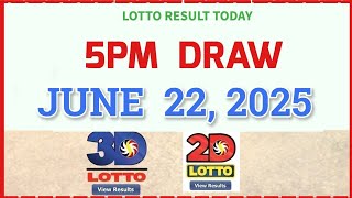 5pm Lotto Results For June 22 2025  Swertres Ez2