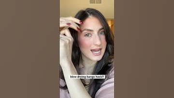 tutorial: blow dry curtain bangs outward every time!!! #hairtutorials #hair #curtainbangtutorial
