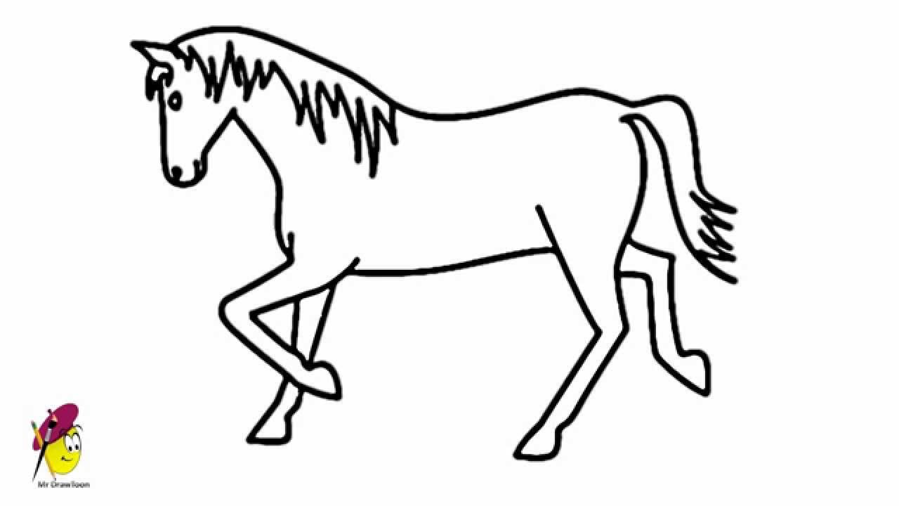 Horse Easy Drawing how to draw a Horse YouTube