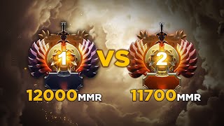 12000 MMR vs 11700 ММР ДУЭЛЬ ТОП РАНГОВ