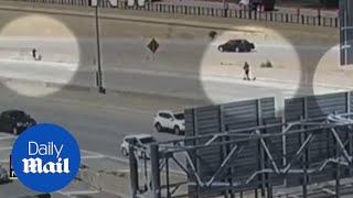 Texas tourists caught on camera riding dockless scooters on I-94