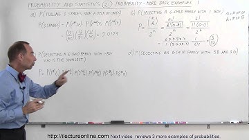 Probability & Statistics (21 of 62) Probability - 4 More Basic Examples