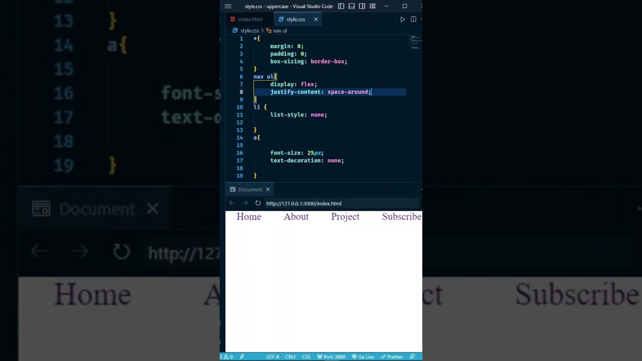 justify content space around Css Property