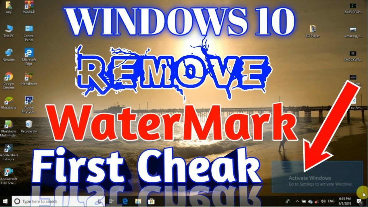 how to remove activate windows watermark from my screen