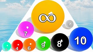 Ball Run 2048 Race - 12345678910 and Infinity Balls Level up - ASMR Gameplay Walkthrough Android iOS screenshot 2