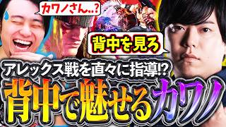 カワノ先生がアレク戦を指導!?先生の大きな背中を見つめながら、アレクに絶望する立川【カワノ/豪鬼/アレックス】【立川/CR/切り抜き】
