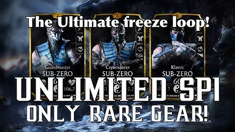 MK Mobile - UNLIMITED Freeze Loop With RARE Gear! NO Epics! *Combo Guide*