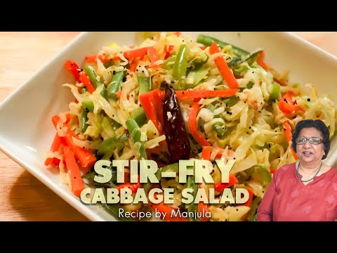 Stir Fry Cabbage Salad Recipe By Manjula Indian Gourmet Cuisine-11-08-2015