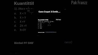 Fast Way Quantitative 3 Seconds UTBK SNBT 2026