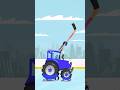 Blue Tractor Plays Hockey #carcartoon #carsforkids #carshorts #cars #animation #tractor #excavator