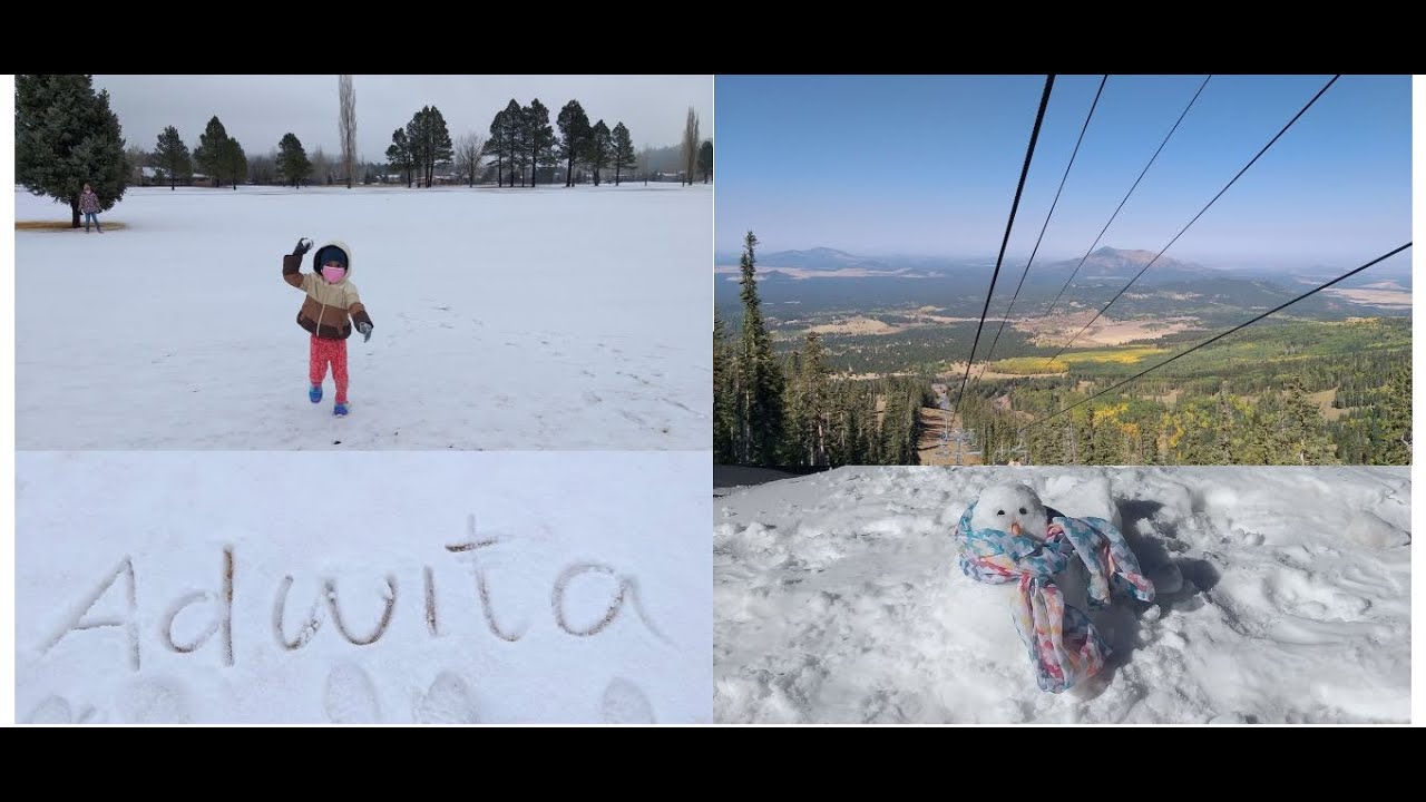 Snow fall at Munds Park, Flagstaff Snow Bowl Scenic Chairlift