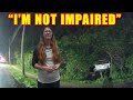 Bodycam DUI Arrest - Woman Drives Straight into Trees and Claims She's Not Impaired