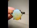 Bague argent plaqu or rose opale crystal australie opal gemstone jewelry