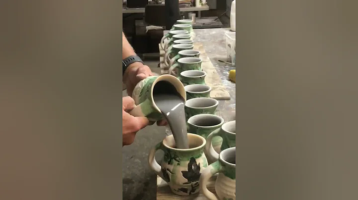 Glazing Trick at Michael Kline Pottery