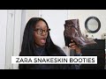 ZARA SNAKESKIN BOOTIE US 11 REVIEW | YoursTrulyYinka