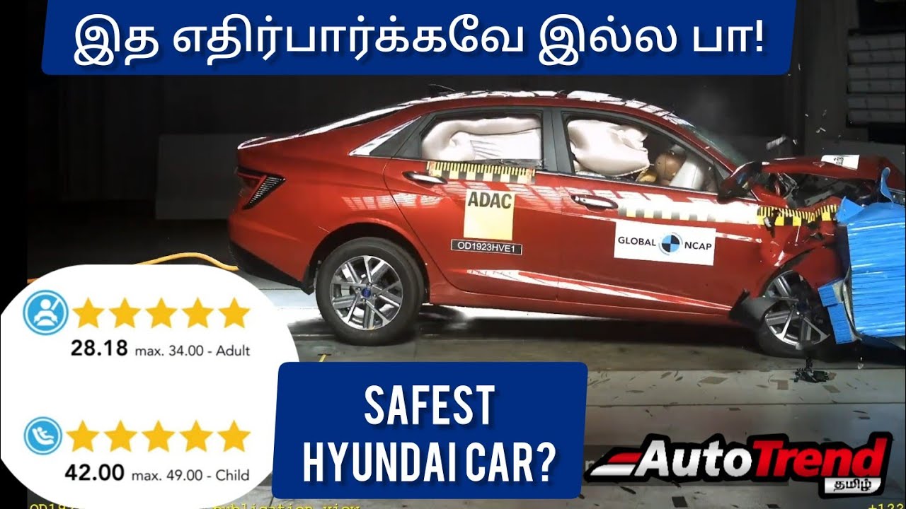சிறந்த Safety Hyundai car? Verna gets 5 Star safety rating! Autotrend Tamil