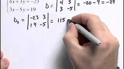 Solving using Cramer