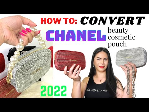 CONVERT A CHANEL 2022 HOLIDAY TWEED MAKE UP BAG INTO A CROSSBODY BAG * STEP  BY STEP TUTORIAL VIDEO * 