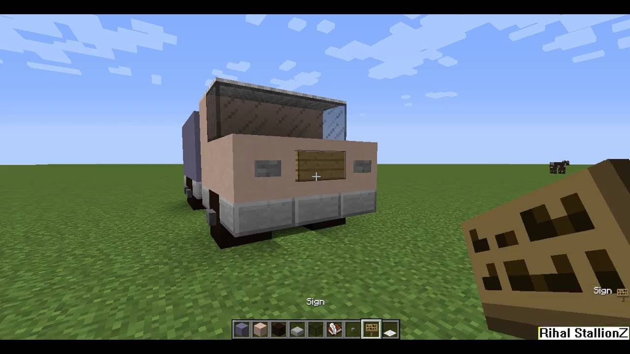 Minecraft Cara Membuat Mobil Truk!! PC  PE - YouTube