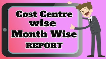 Cost Centre wise month wise Ledger Report in TALLY PRIME