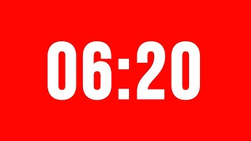 6 Minute 20 Second Timer With Alarm Without Music
