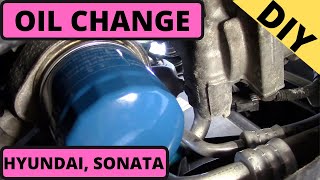 Oil Change 2015-2019 Hyundai Sonata. DIY.