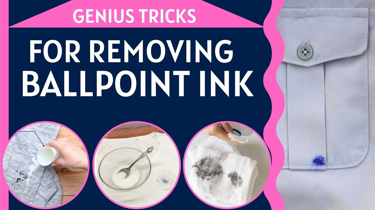 Simple Way To Remove Ballpoint Ink From Clothes Genius Tricks YouTube