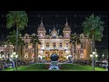 Grand Casino in Monte Carlo night timelapse, Monaco. historical building