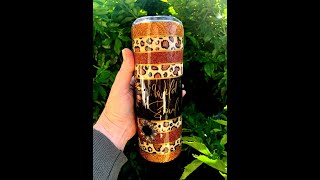 Leopard Savannah Glitter Tumbler