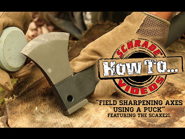 Sharpen an Axe with a Norton IB64 Round Stone