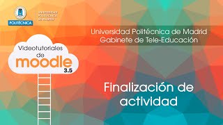 Moodle. Finalización de actividad