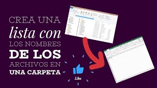 🚨Extraer en Excel los Nombres de los Archivos de una Carpeta 📁