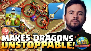 PROs use GIANT ARROW and OVERGROWTH to make Dragons UNSTOPPABLE! Clash of Clans