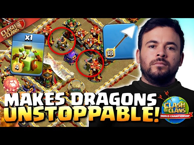 PROs use GIANT ARROW and OVERGROWTH to make Dragons UNSTOPPABLE! Clash of Clans class=