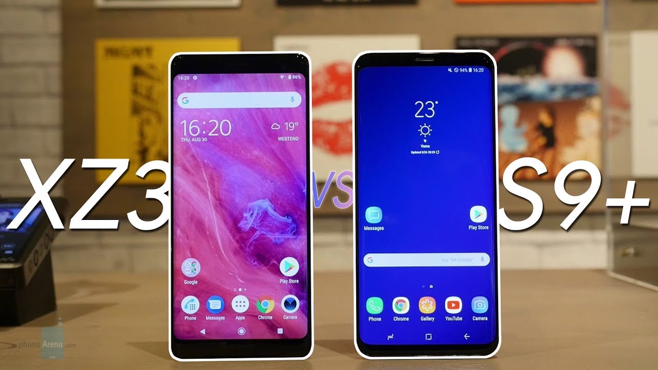 Sony Xperia XZ3 and Samsung Galaxy S9 Plus - Comparison
