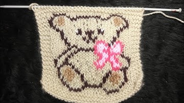 Graph Knitting Pattern-Part 2/2-Bear Design(Eng.Subtitles) ग्राफ से सुंदर बुनाई