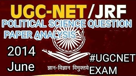 Net/Jrf Political science question paper analysis 2014(June)