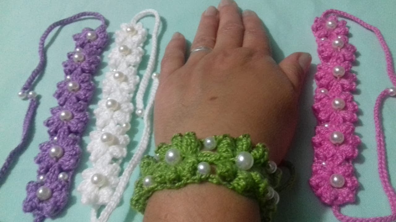 Pulseira Fofura com pérolas - Linda e fácil de fazer