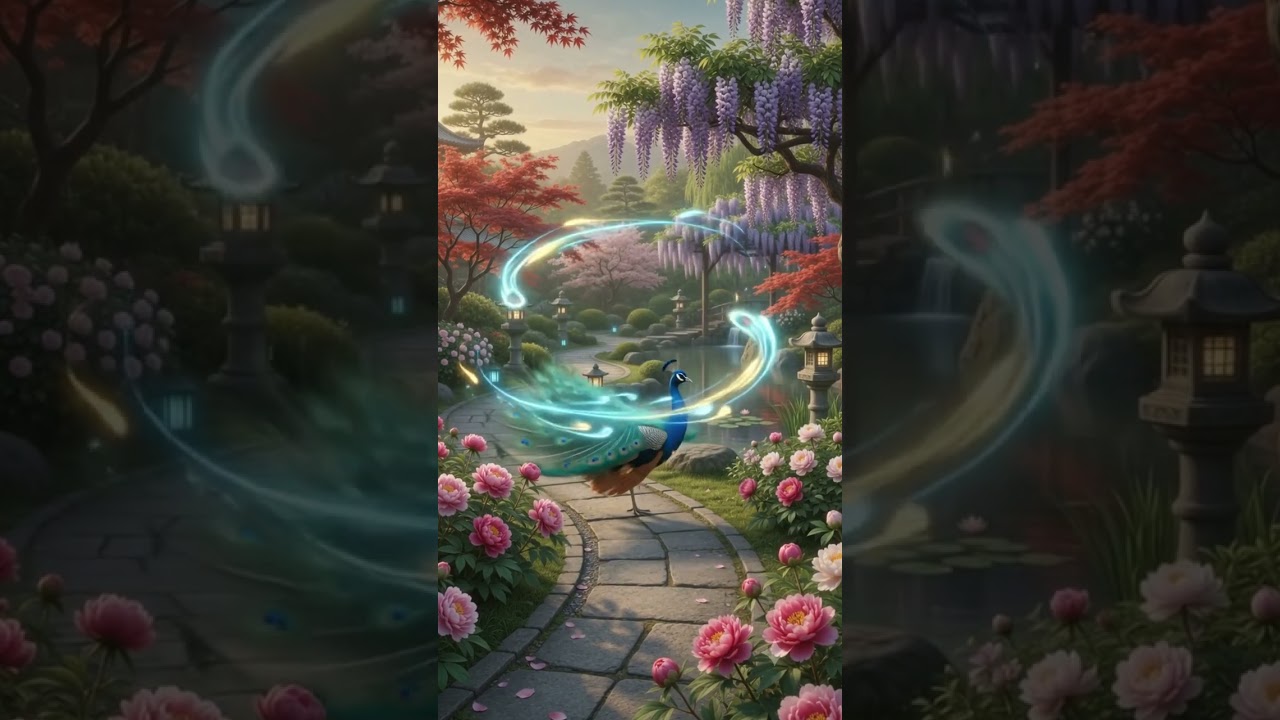 The Word PEACOCK Transforms into 孔雀 (Its Japanese Kanji) - YouTube