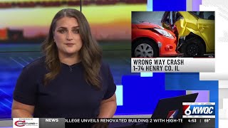 2 injured in wrong-way I-74 crash