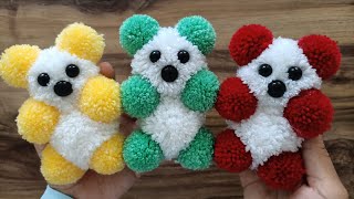 Ponpondan Ayı Nasıl Yapılır  / Easy Pompon Bear Making