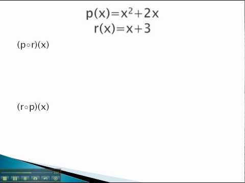 Algebra of Functions - Composition